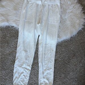 Abercrombie & Fitch White Jogger Sweatpants